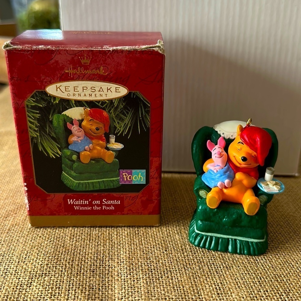 Hallmark keepsake ornament • Waitin’ on Santa• Winnie the Pooh ornament